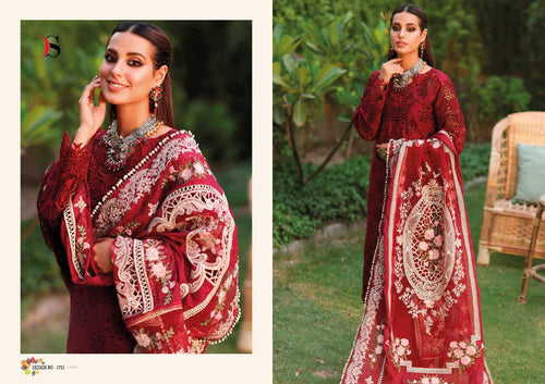 Red Pure Cambric Cotton Indian women's salwar kameez with dupatta ready to wear