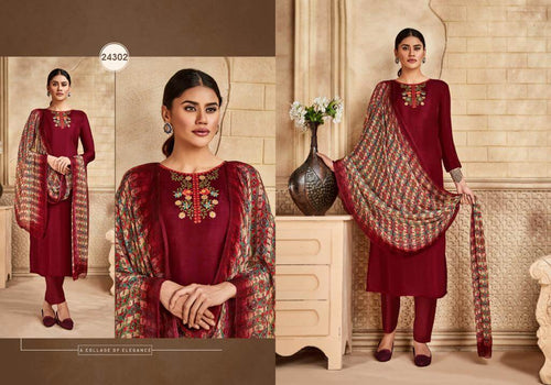 Multi Color Pure Viscose Upada Indian women's salwar kameez with dupatta ready to wear