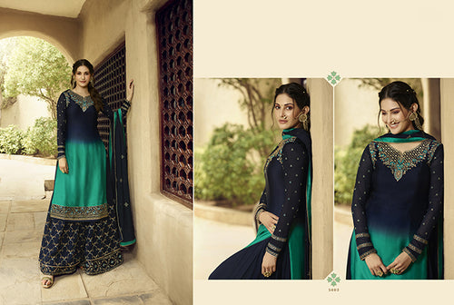 Multi Color Georgette Indian women's salwar kameez with dupatta ready to wear