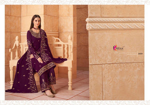 Purple Georggete Indian women's salwar kameez with dupatta ready to wear
