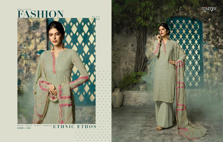 Multi Color Real Georgette Indian women's salwar kameez with dupatta ready to wear