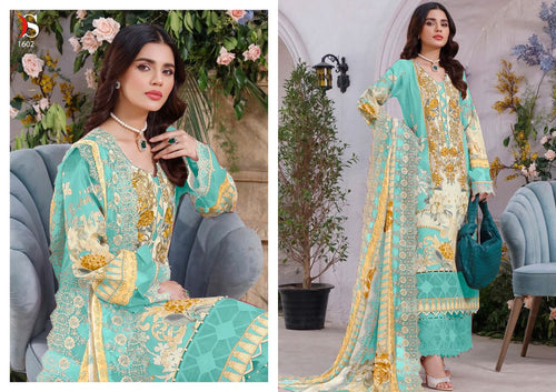 Multi Color Pure Cotton Indian women's salwar kameez with dupatta ready to wear