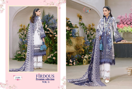 Blue Pure Cotton Indian women's salwar kameez with dupatta ready to wear