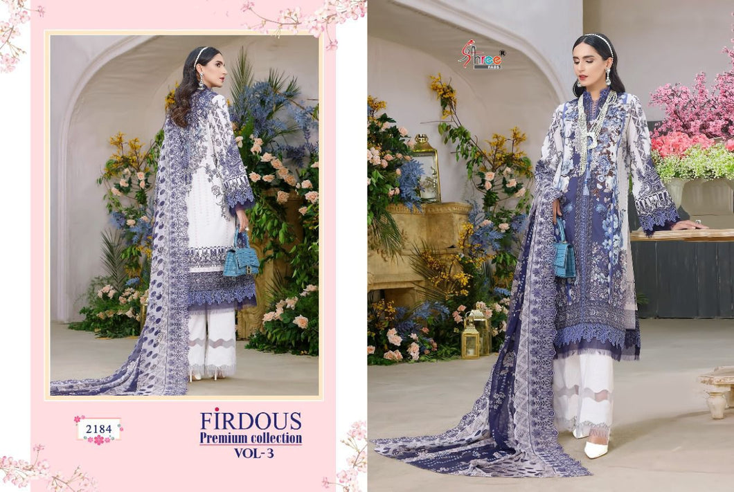 Blue Pure Cotton Indian women's salwar kameez with dupatta ready to wear