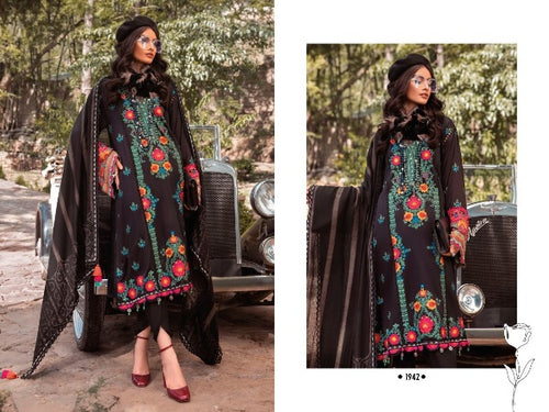 Black Cotton Indian women's salwar kameez with dupatta ready to wear