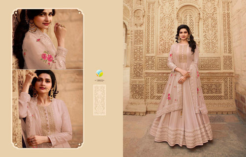 Multi Color Dola Silk Indian women's salwar kameez with dupatta ready to wear