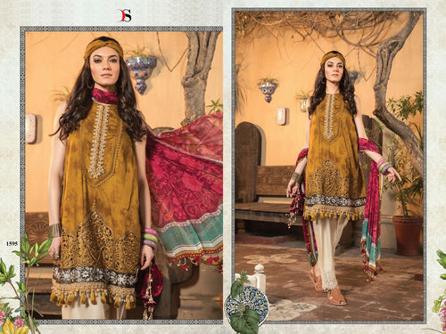 Multi Color Pure Cotton Indian women's salwar kameez with dupatta ready to wear