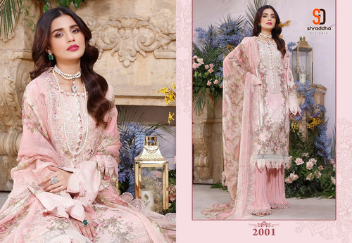 Pink Lawn Cotton Indian women's salwar kameez with dupatta ready to wear