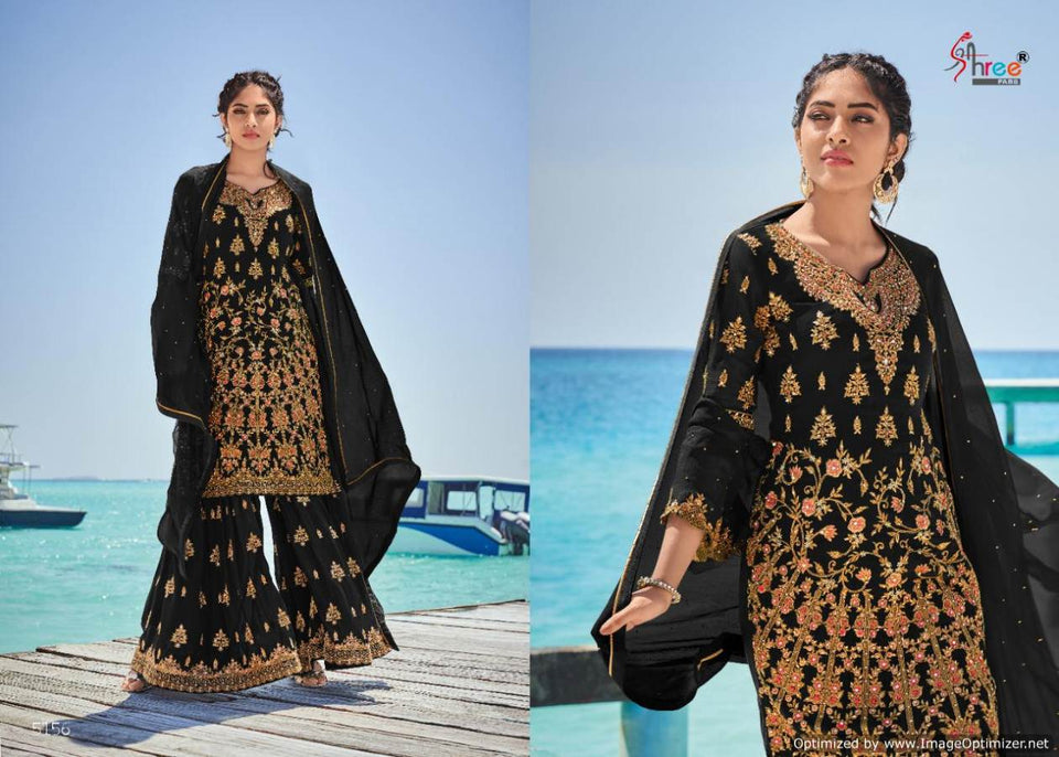 Black Heavy Georgette Indian women's salwar kameez with dupatta ready to wear