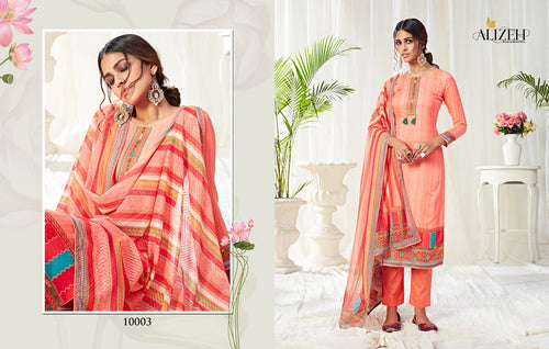 Multi Color Cotton Indian women's salwar kameez with dupatta ready to wear
