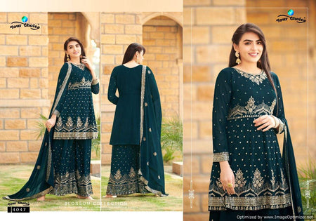 Multi Color Blooming Georgette Indian women's salwar kameez with dupatta ready to wear
