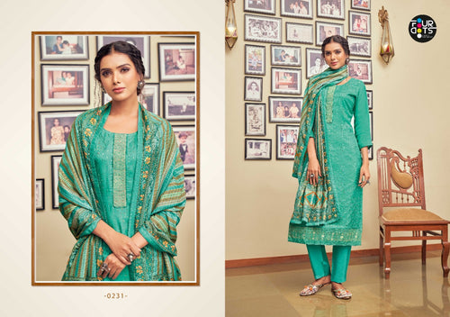 Multi Color Viscos Upada Silk Indian women's salwar kameez with dupatta ready to wear