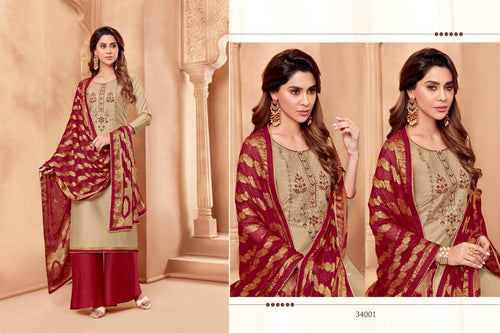Multi Color Handwork Indian women's salwar kameez with dupatta ready to wear