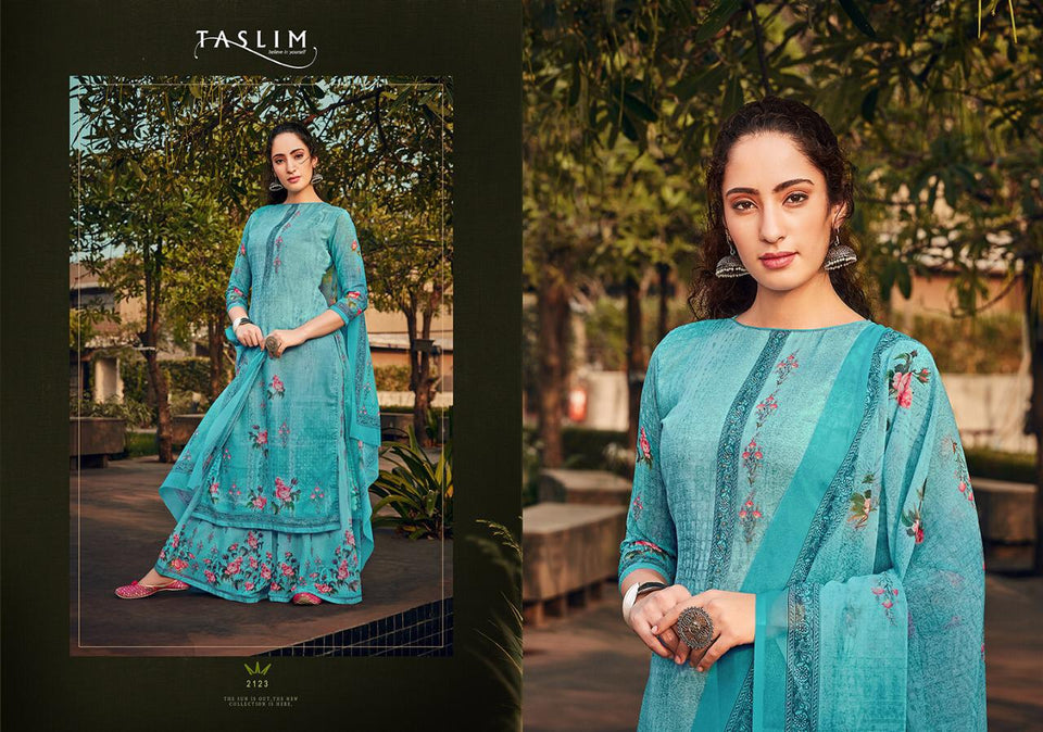 Aqua Real Georgette Indian women's salwar kameez with dupatta ready to wear