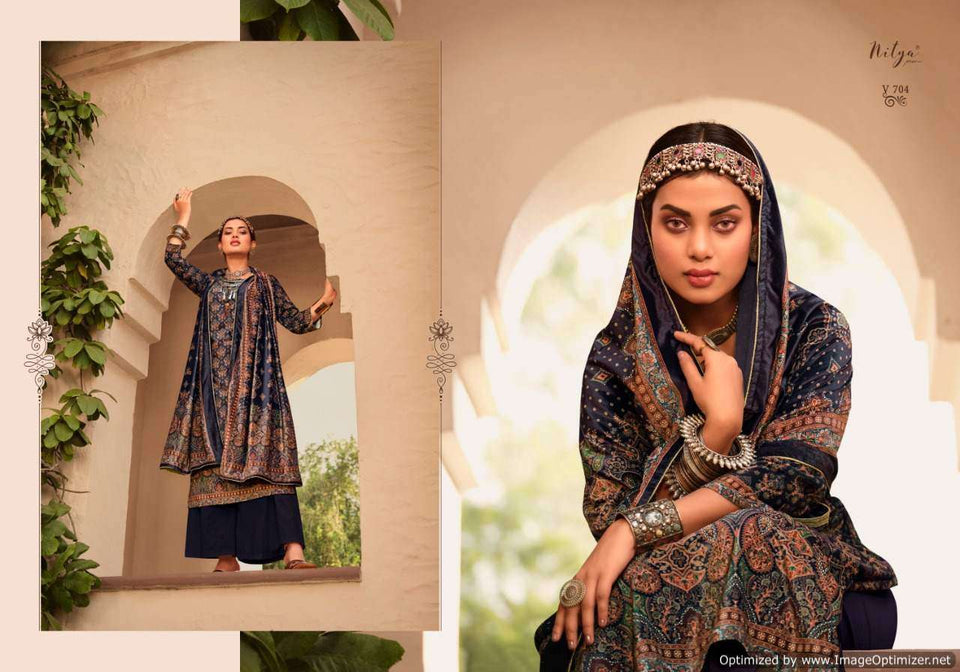 Black Pashmina Indian women's salwar kameez with dupatta ready to wear