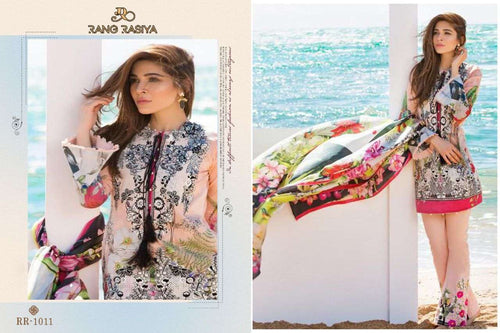 Multi Color Pashmina Indian women's salwar kameez with dupatta ready to wear