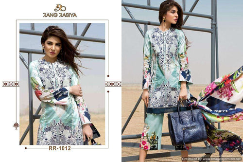 Multi Color Pashmina Indian women's salwar kameez with dupatta ready to wear
