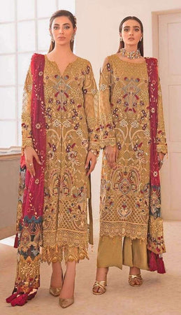 Multi Color Faux Georgette Indian women's salwar kameez with dupatta ready to wear