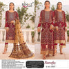 Red Faux Georgette Indian women's salwar kameez with dupatta ready to wear