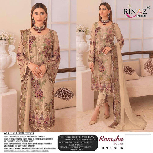 Multi Color Faux Georgette Indian women's salwar kameez with dupatta ready to wear