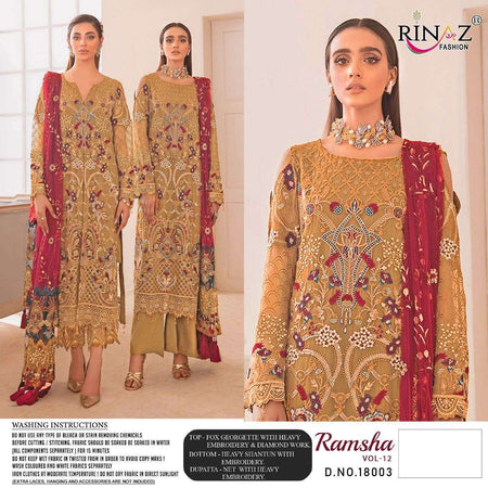 Multi Color Faux Georgette Indian women's salwar kameez with dupatta ready to wear