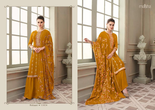 Gold Georgette Indian women's salwar kameez with dupatta ready to wear