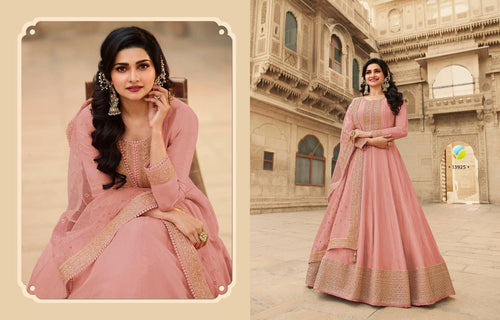 Pink Dola Silk Indian women's salwar kameez with dupatta ready to wear