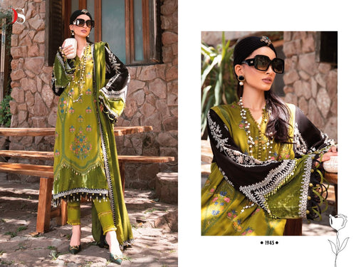 Green Cotton Indian women's salwar kameez with dupatta ready to wear