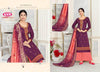 Purple Pure Jam Dyed Indian women's salwar kameez with dupatta ready to wear