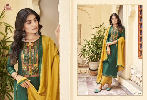 Green Heavy Parampara Silk Indian women's salwar kameez with dupatta ready to wear