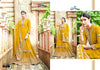 Gold Chinon Indian women's salwar kameez with dupatta ready to wear