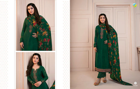 Green Royal Crepe Indian women's salwar kameez with dupatta ready to wear
