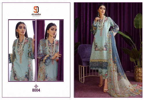 Multi Color Lawn Cotton Indian women's salwar kameez with dupatta ready to wear