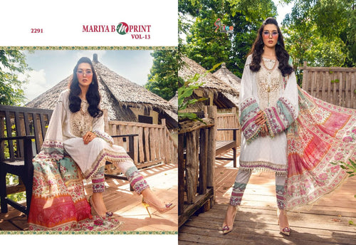 White Pure Cotton Indian women's salwar kameez with dupatta ready to wear