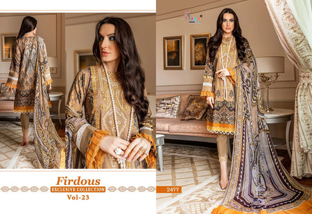 Multi Color Pure Cotton Indian women's salwar kameez with dupatta ready to wear