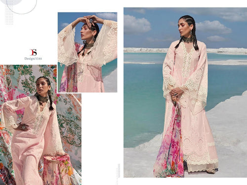 Pink Pure Cotton Indian women's salwar kameez with dupatta ready to wear