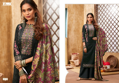 Black Cotton Silk Indian women's salwar kameez with dupatta ready to wear