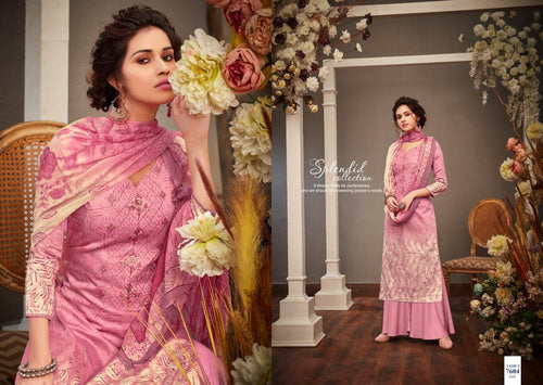 Multi Color Pure Jam Cotton Indian women's salwar kameez with dupatta ready to wear