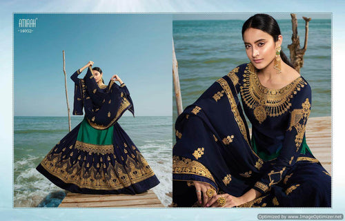 Black Satin Georgette Indian women's salwar kameez with dupatta ready to wear