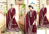 Brown Chinon Indian women's salwar kameez with dupatta ready to wear