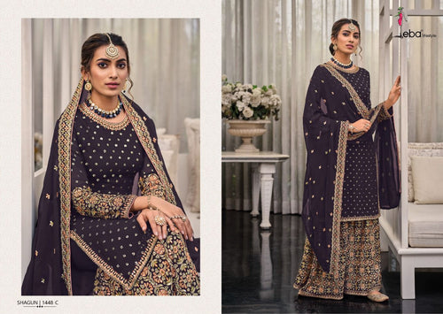 Black Georgette Indian women's salwar kameez with dupatta ready to wear