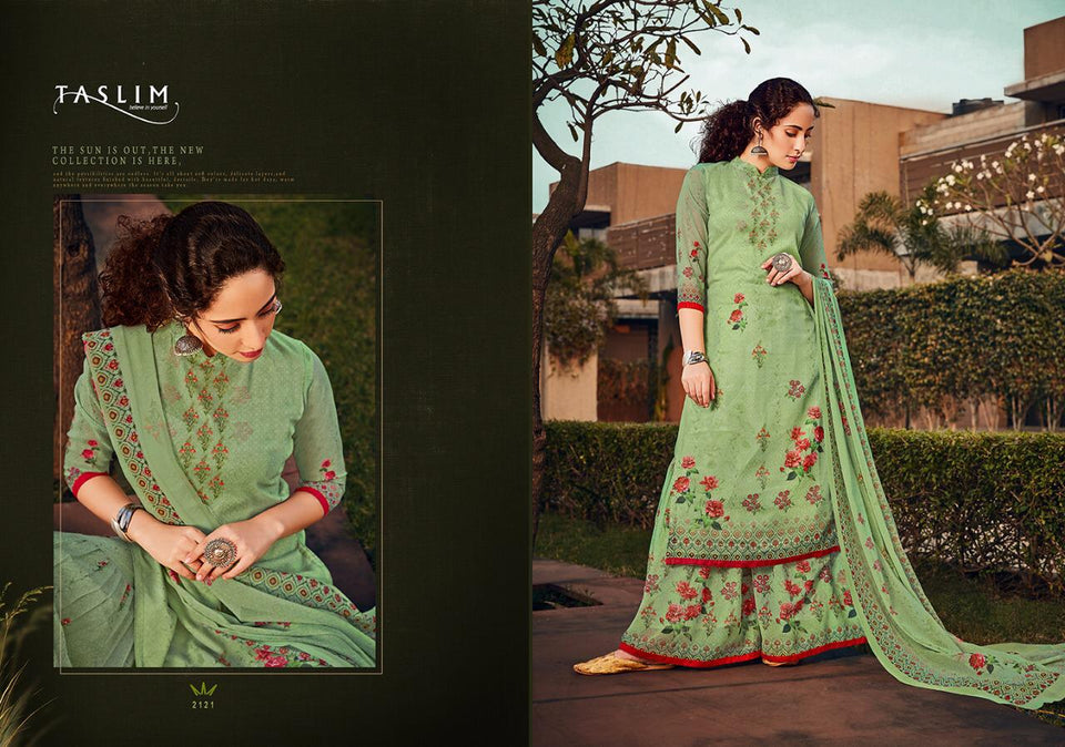Green Real Georgette Indian women's salwar kameez with dupatta ready to wear