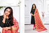 Black Modal Silk Indian women's salwar kameez with dupatta ready to wear