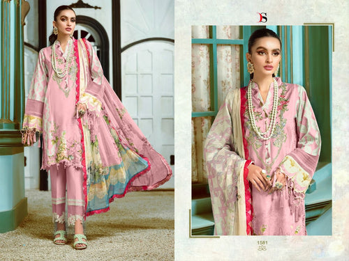 Pink Pure Cotton Indian women's salwar kameez with dupatta ready to wear