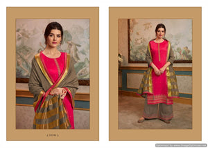 Red Jam Silk Indian women's salwar kameez with dupatta ready to wear