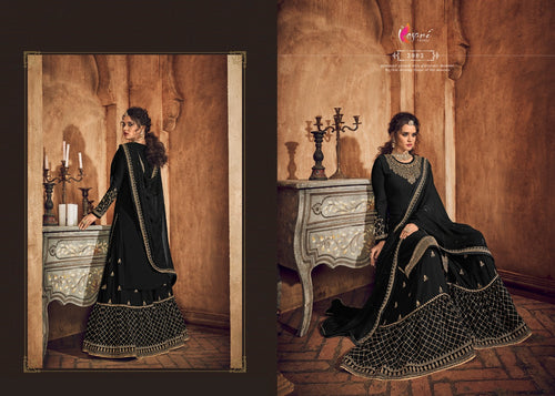 Black Real Georgette Indian women's salwar kameez with dupatta ready to wear
