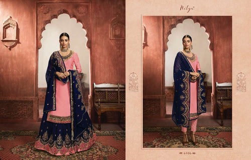 Pink Georgette Indian women's salwar kameez with dupatta ready to wear