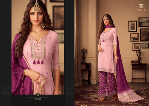 Pink  Uppada Indian women's salwar kameez with dupatta ready to wear