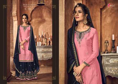 Pink Real Georgette Indian women's salwar kameez with dupatta ready to wear