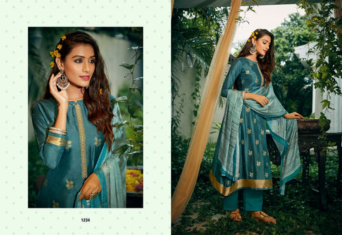 Multi Color Handwork Indian women's salwar kameez with dupatta ready to wear
